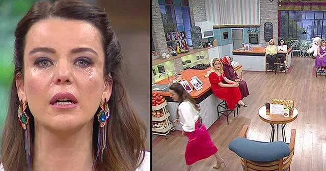 nursel ergin gozyaslarina bogularak studyoyu terk eti manset