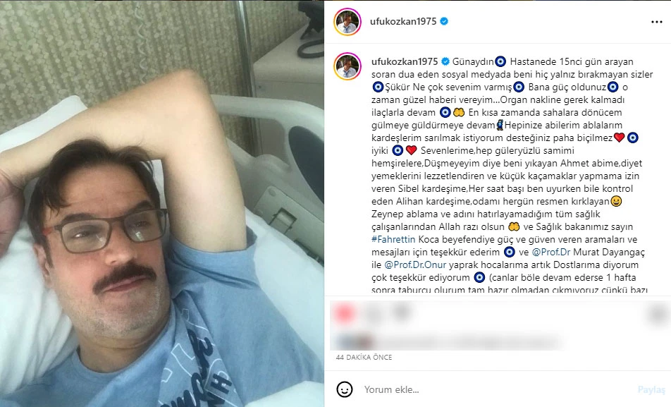 siroz hastaligiyla mucadele eden ufuk ozkan cabuk toparladi 3