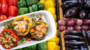 Hem sağlıklı hem lezzetli az pişmiş biber dolması!