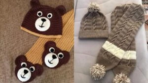 Şapka, atkı ve eldiven tam takım bebek örgü modelleri 2026!