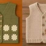 İki renkli bebek yelekleri örgü modelleri 2026!