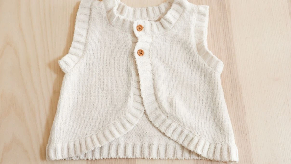 İki renkli bebek yelekleri örgü modelleri 2026!