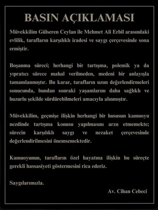Mehmet Ali Erbil ile Gülseren Ceylan tek celsede boşandı! ‘Çok üzüldüm, yemin ederim!’ 5 Mehmet Ali Erbil 2