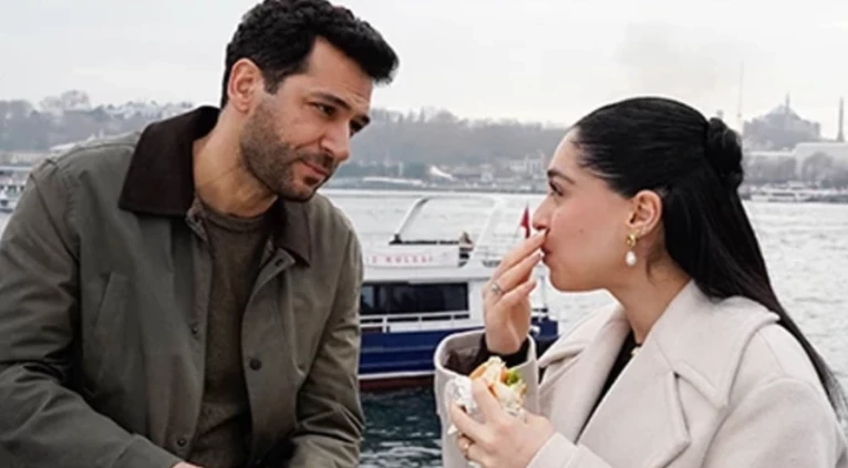 Güller ve Günahlar'da buram buram aşk kokusu! Zeynep ve Serhat, Galata köprüsünde aşk molası verdi 4 dfdf