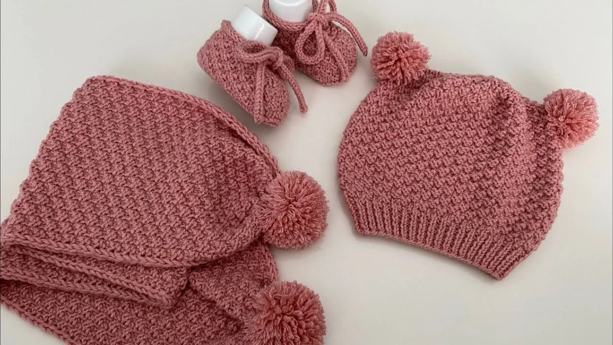 Şapka, atkı ve eldiven tam takım bebek örgü modelleri 2026! 