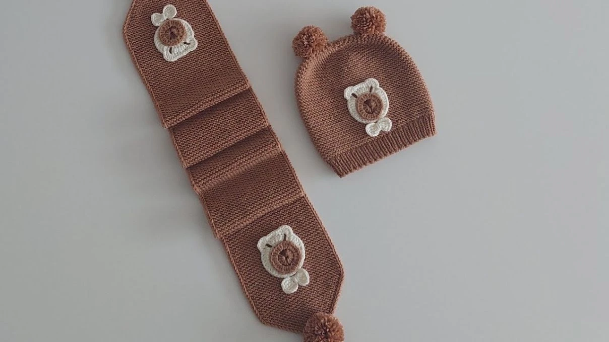 Şapka, atkı ve eldiven tam takım bebek örgü modelleri 2026! 