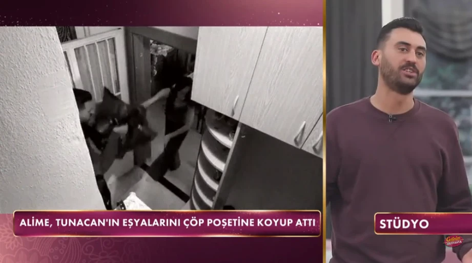 Gelinim Mutfakta Alime eşi Tunacan'ı evden kovdu! Eşyaları çöp poşetine koyan Alime'nin kovma anı kameralarda 7 tunacan evden kovuldu