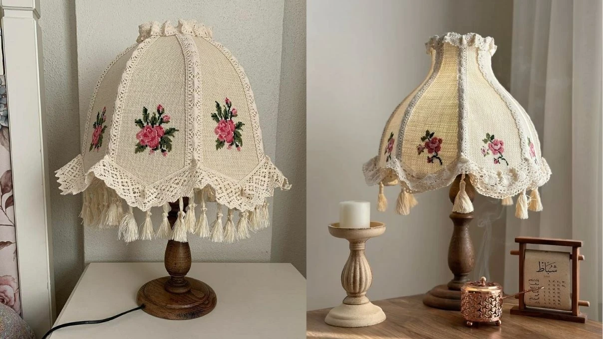 Sosyal medyada viral olan örgü abajur modelleri 2026!