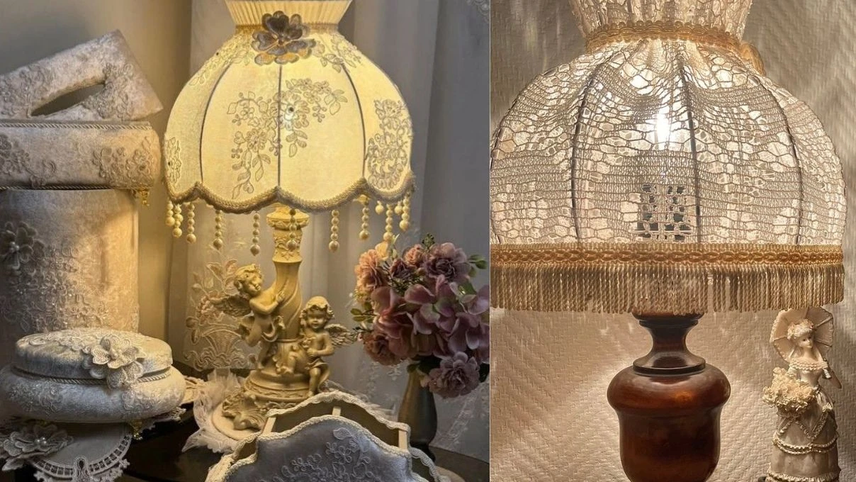 Sosyal medyada viral olan örgü abajur modelleri 2026!