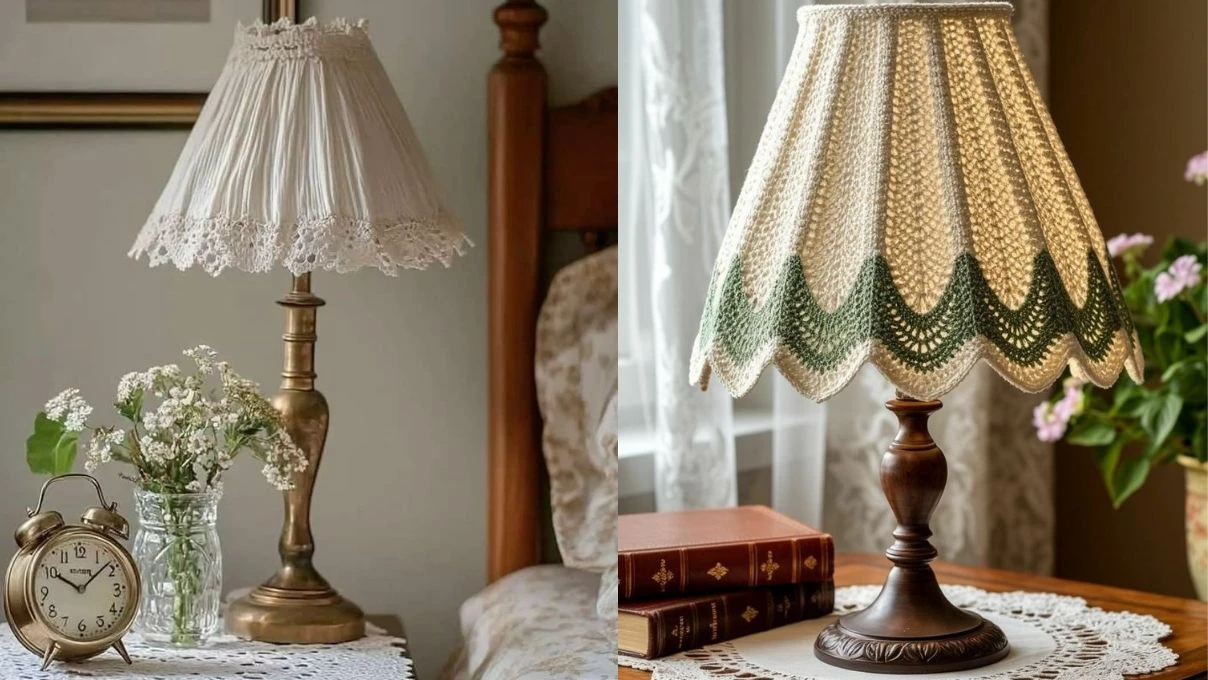 Sosyal medyada viral olan örgü abajur modelleri 2026!