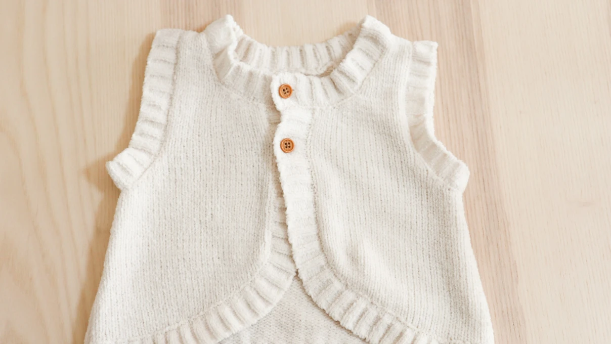 Bebekler için tığla yapılan örgü ince yelek modelleri 2026 4 bebek 1
