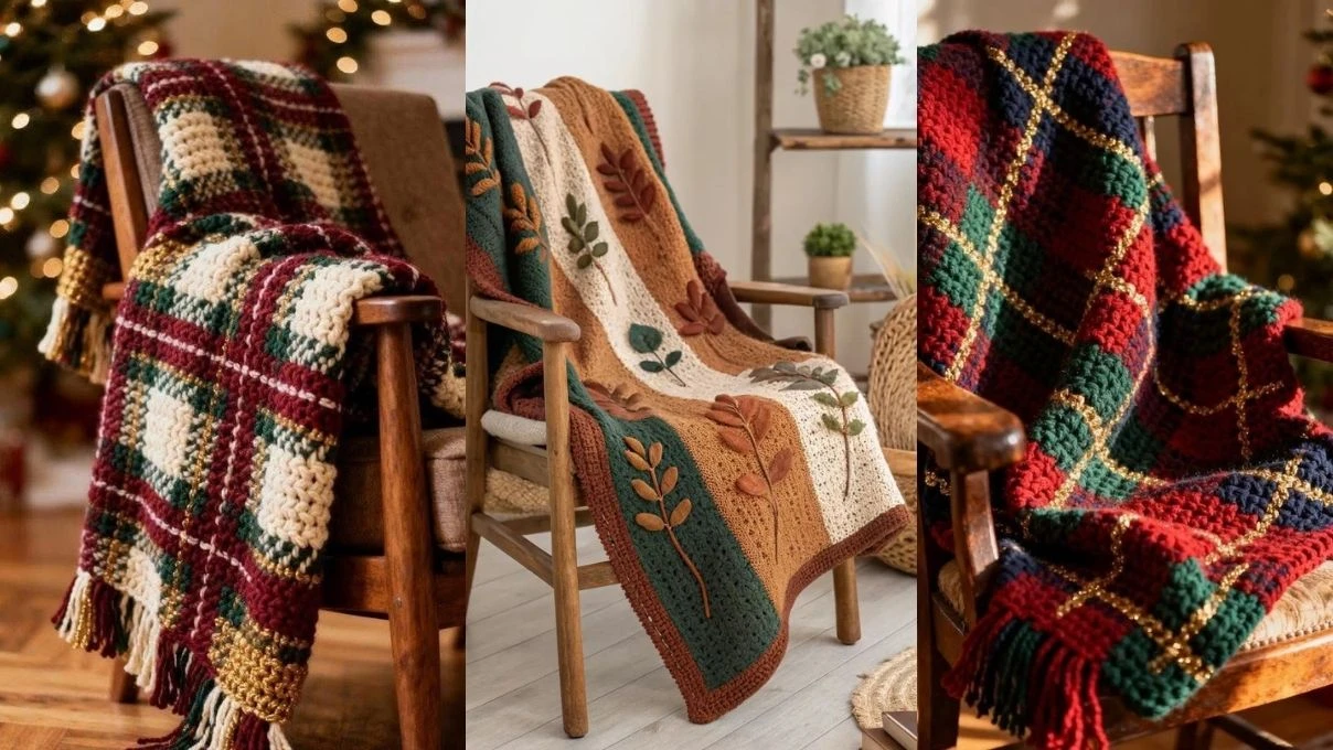 Evinizin şıklığını artıracak örgü kanepe şal modelleri 2026!