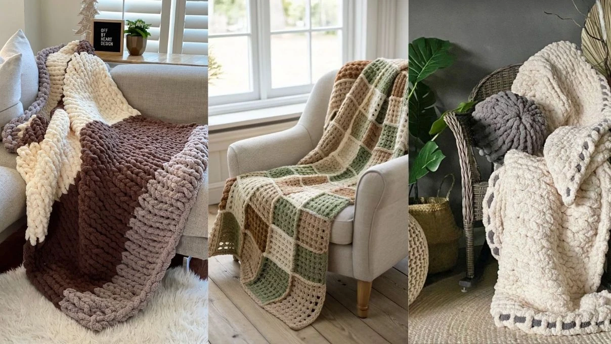 Evinizin şıklığını artıracak örgü kanepe şal modelleri 2026! 