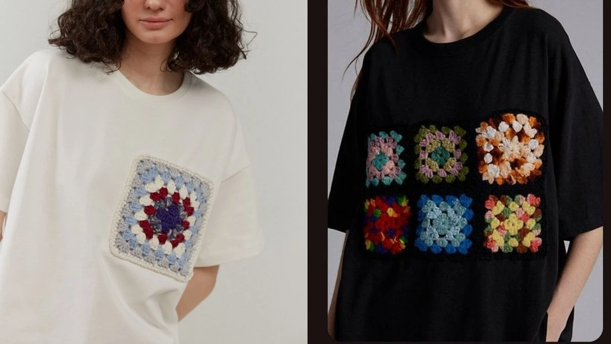 Tişörtlerinizi iğne oyasıyla çiçeklendirin! 2026 tişörtlere örme çiçek modelleri