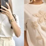 Tişörtlerinizi iğne oyasıyla çiçeklendirin! 2026 tişörtlere örme çiçek modelleri