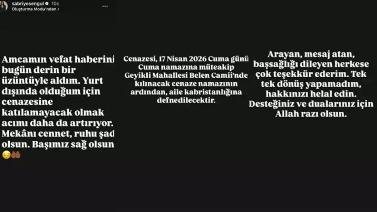 Survivor Sabriye Şengül’ün acı günü! Sosyal medya hesabı üzerinden duyurdu
