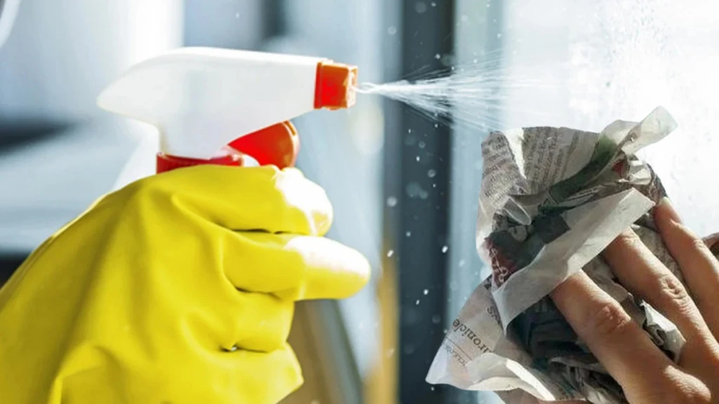 Bir eski gazete sayfası bir sirkeli su