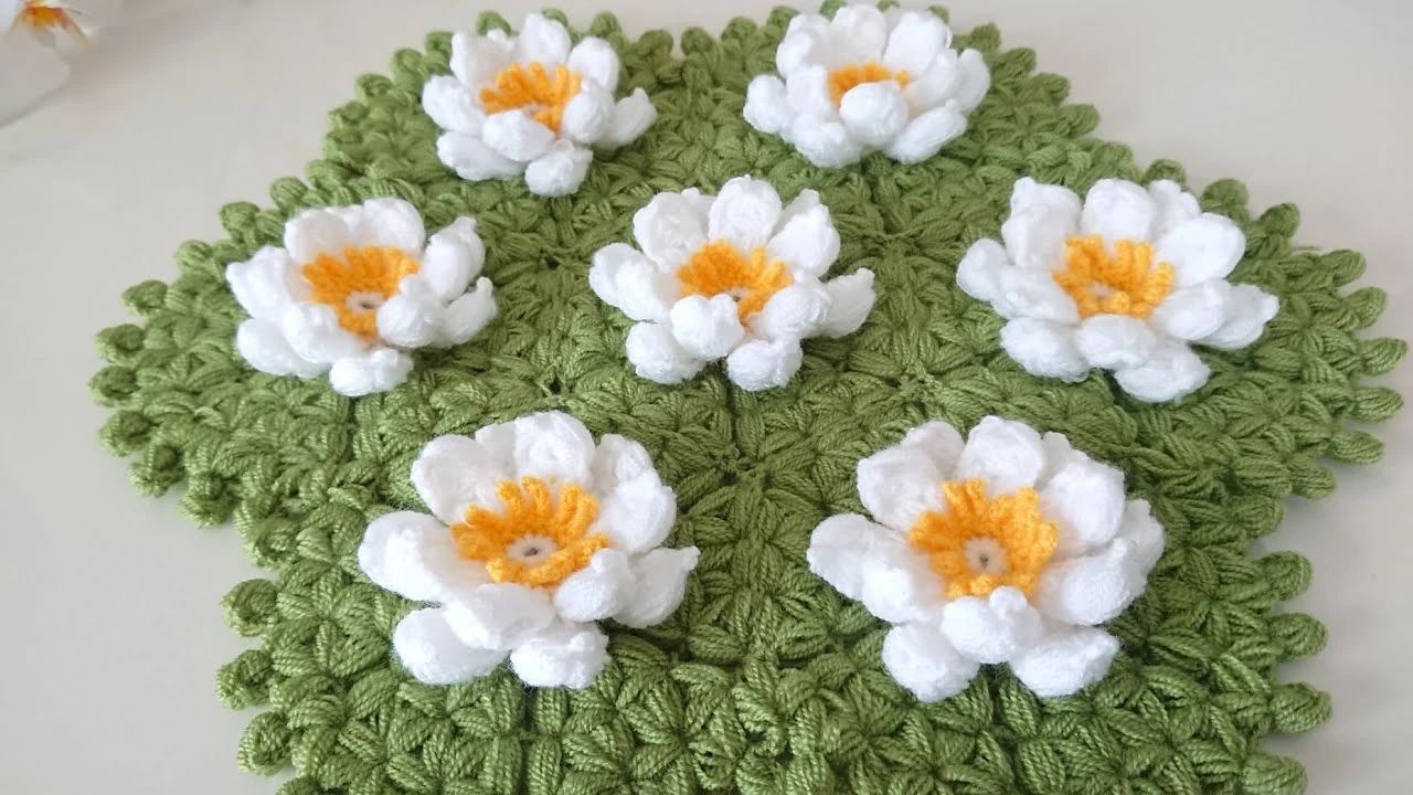 Adım adım tığla yapılan örgü lif modelleri 2026! 5 nilufer cicegi lif nasil orulur mimuu com 5