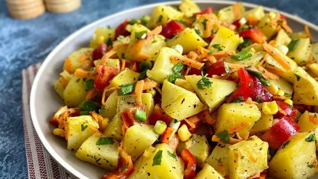 Tam bir 5 çayı lezzeti! Bol ekşili patates salatası