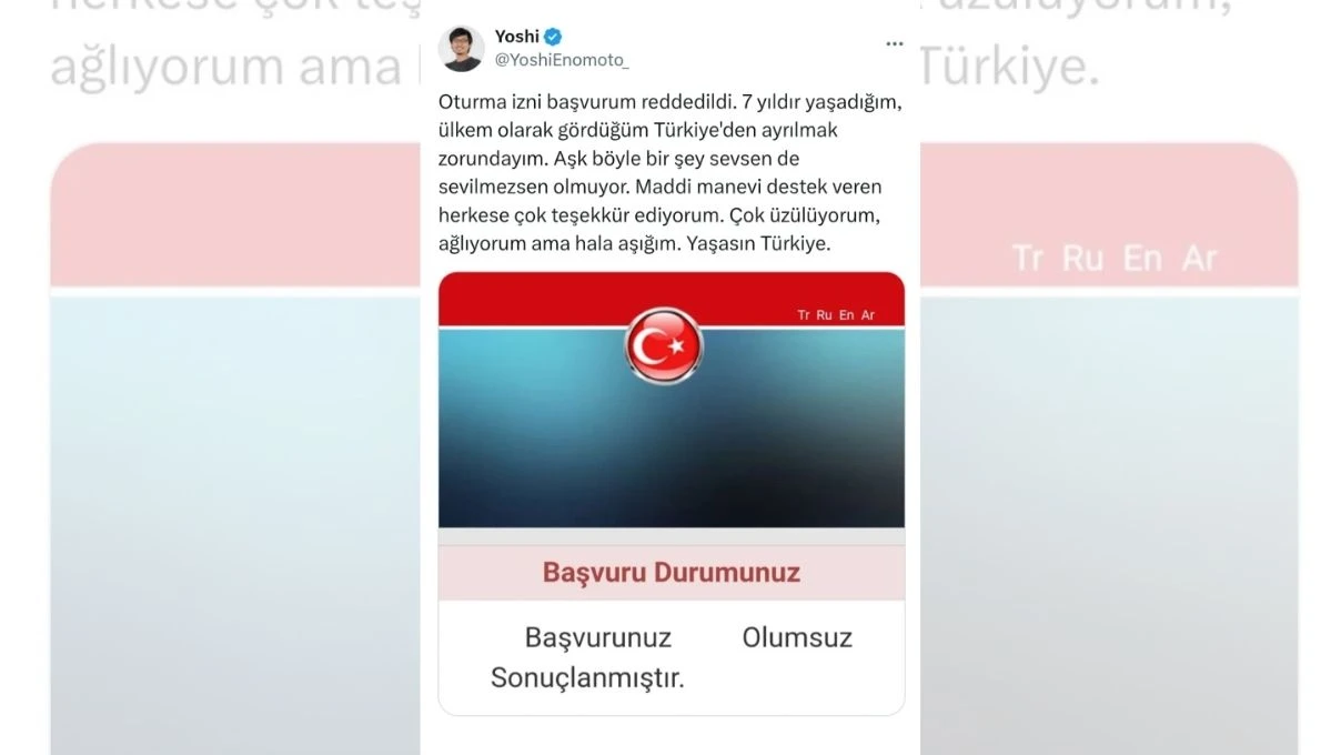 Sosyal medya fenomeni Yoshi Enomoto’nun oturum izni reddedildi! Youtuber'ın açıklamaları gündem oldu 