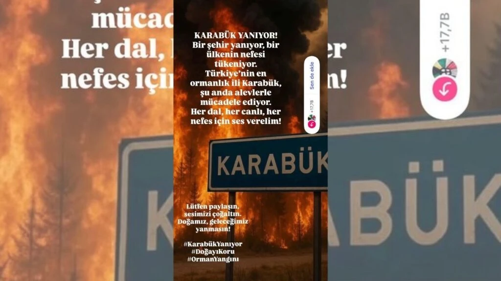Ünlülerin Bursa yangın paylaşımları