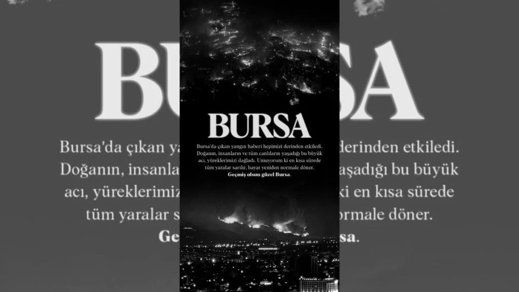Ünlülerin Bursa yangın paylaşımları