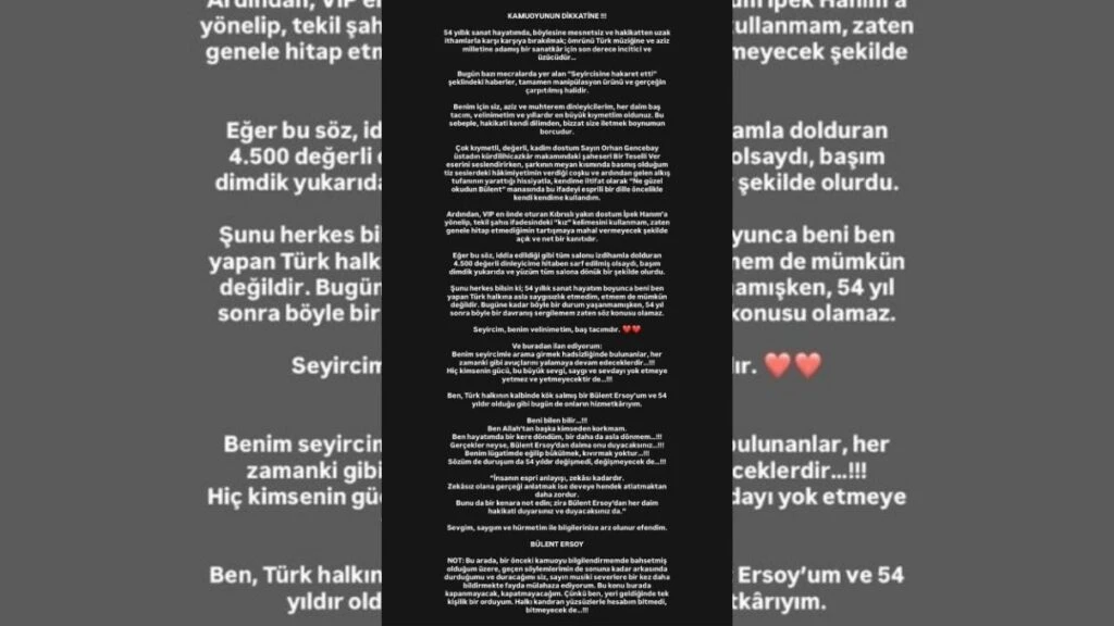 Bülent Ersoy seyirciye küfrettiği iddialarına cevap verdi!