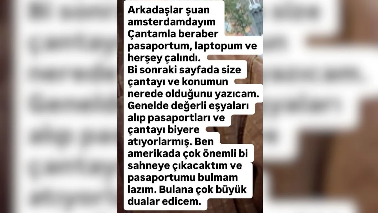 Aleyna Tilki Amsterdam’da soyuldu! Çantası çalınan şarkıcı yalvardı 4 Adsiz tasarim 21 112