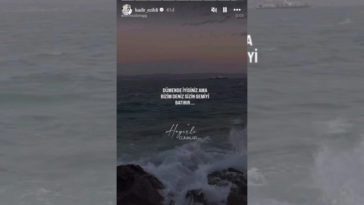 Boşanma iddiaları sonrası Kadir Ezildi’den manidar paylaşım! Geçtiğimiz yaz Gamze Türkmen ile evlenmişti