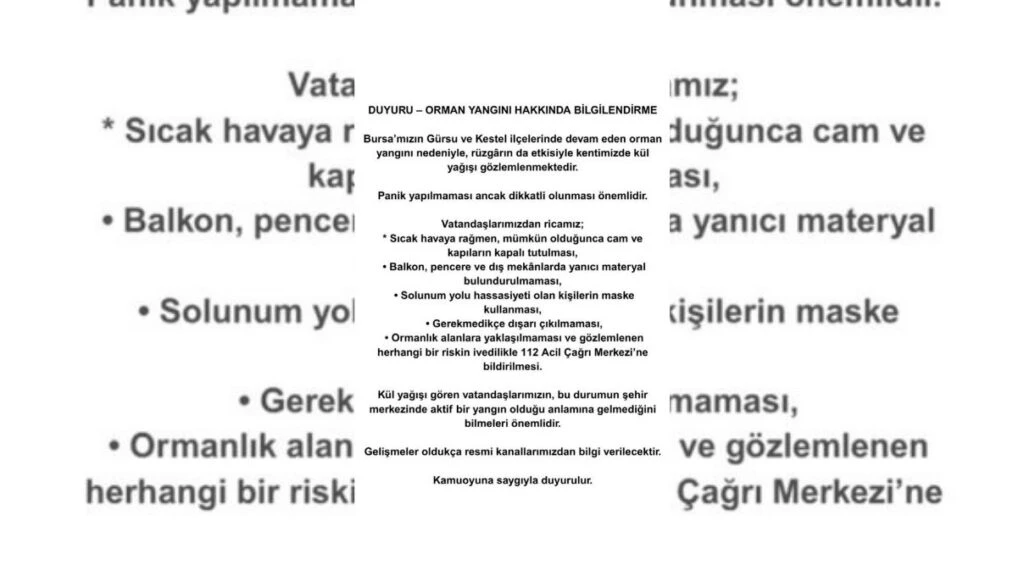 Ünlülerin Bursa yangın paylaşımları