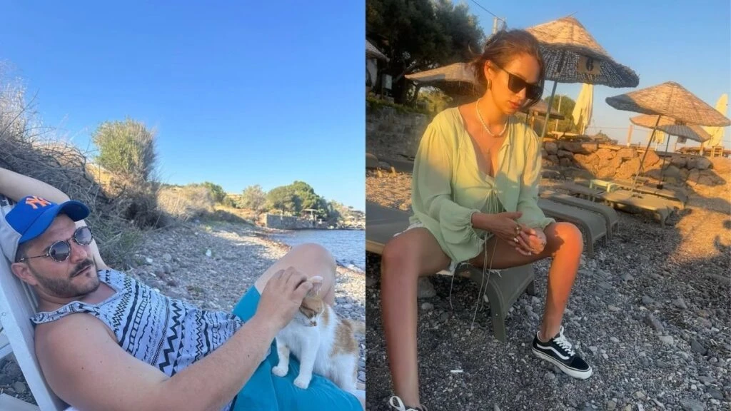 Kuruluş Osman dizisinin çifti Buse Arslan ve Çağrı Şensoy'dan yaz pozları! Minik kızlarıyla beraber