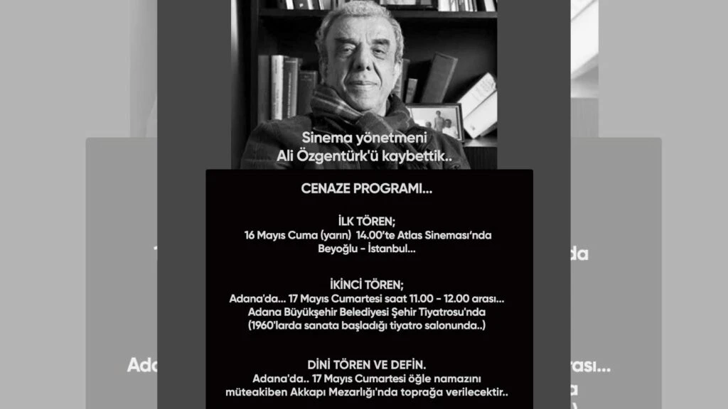 Ali Özgentürk’ün cenaze töreni belli oldu mu? Ali Özgentürk’ün cenazesi ne zaman?