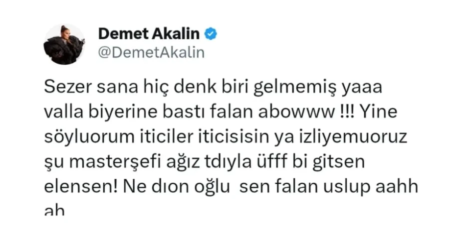MasterChef sıkı takipçisi Demet Akalın'dan bomba Sezer çıkışı! Öfkeden deliye döndü sana hiç denk biri gelmemiş 7 Ekran Resmi 2025 10 23 07.37.21