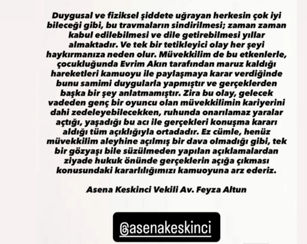 Asena Keskinci'nin avukat seçimi şaşırttı! Evrim Akın'a karşı Feyza Altun 5 Ekran Resmi 2025 11 29 06.16.22