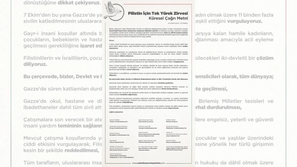Emine Erdoğan Filistin için dünyanın her bölgesinden lider eşleriyle bir araya geldi! 