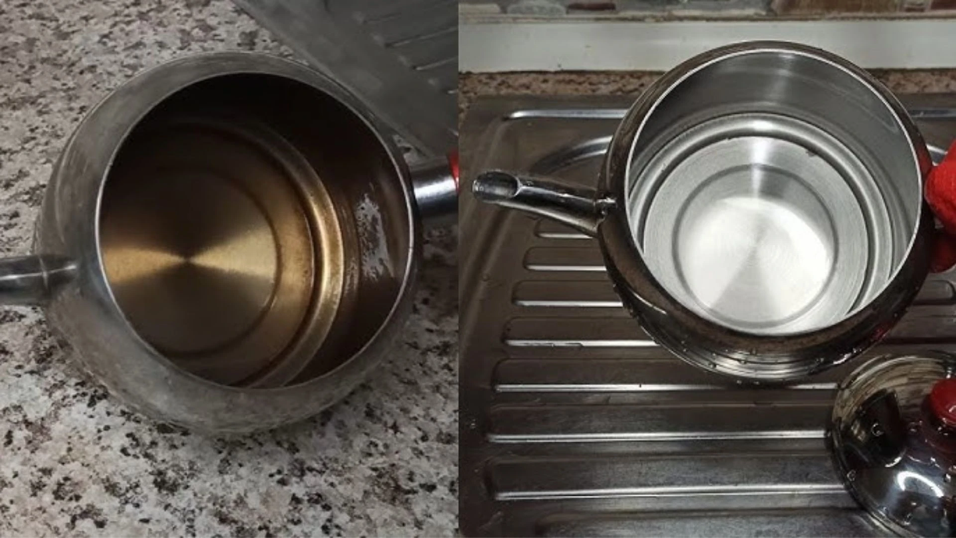 Kararmış çaydanlık dibini cam gibi yapın! Bir tutamla ovalayın 3 Kararmis caydanlik dibini cam gibi yapin Bir tutamla ovalayin
