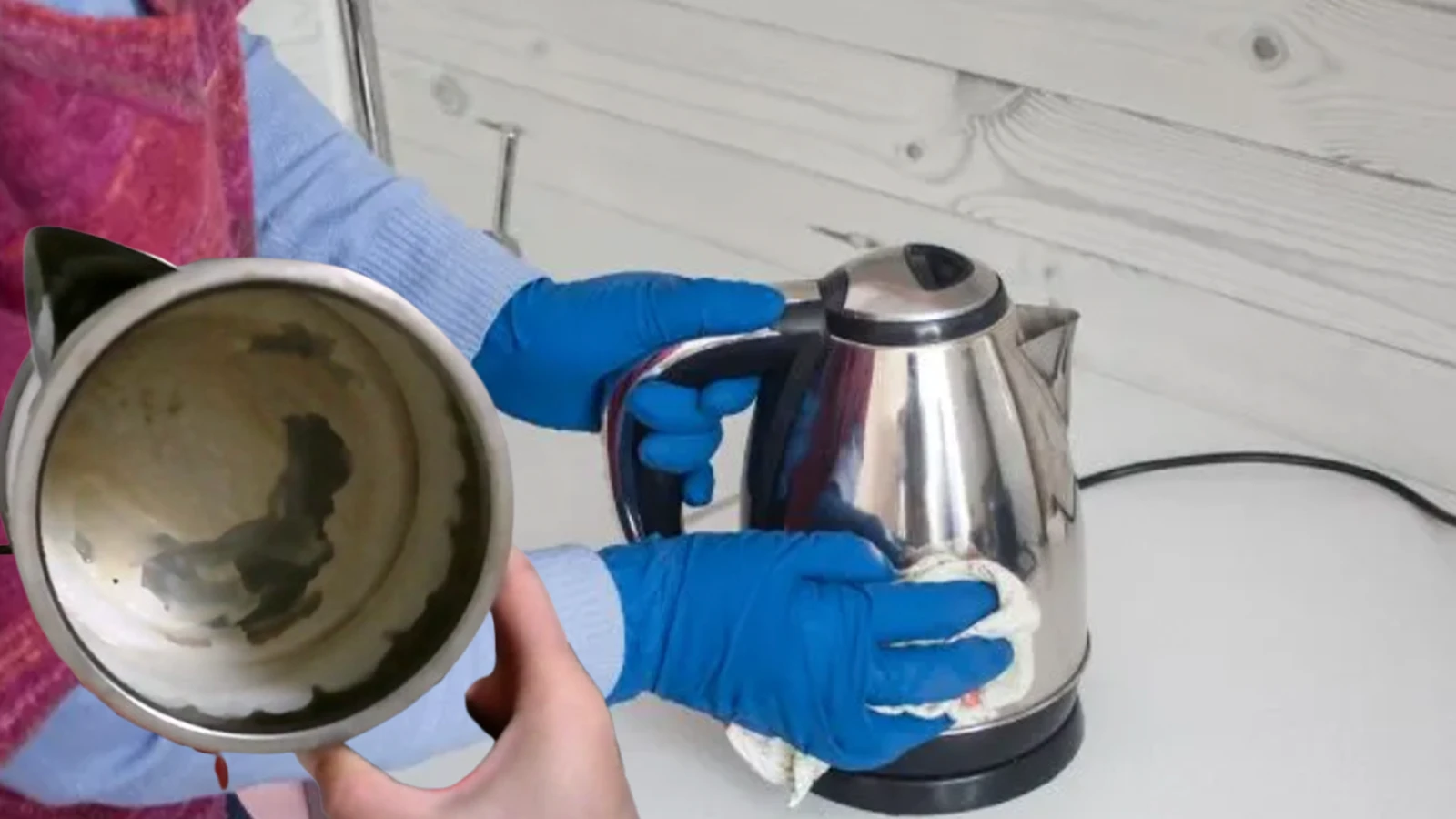 Kettle kireclenmesine son Icinde sakin su unutmayin