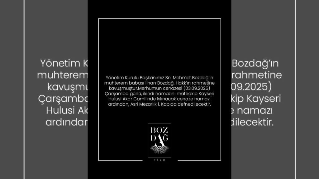 Bozdağ Film’in kahramanı yapımcı Mehmet Bozdağ’ın en acı günü! Sosyal medya hesaplarından duyuruldu