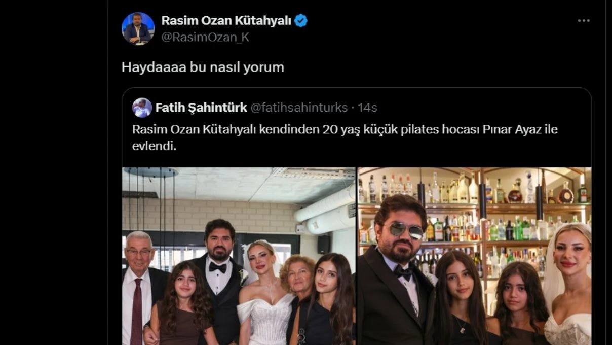 Rasim Ozan Kütahyalı’dan sert çıkış! 20 yaş küçük yeni eşi gündem oldu