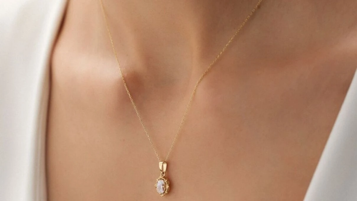 Sembolgold 14 ayar altin vintage kolye
