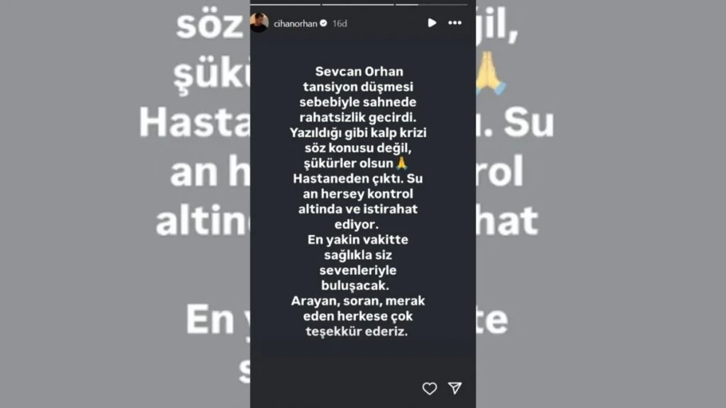 Sevcan Orhan kalp krizi mi geçirdi? Sevcan Orhan’ın sağlık durumu nasıl? 