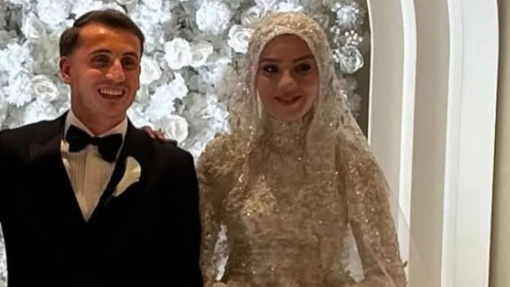Yilin dugunu Milli futbolcu Kerem Akturkoglu Ceren Azak ile Sapancada evlendi