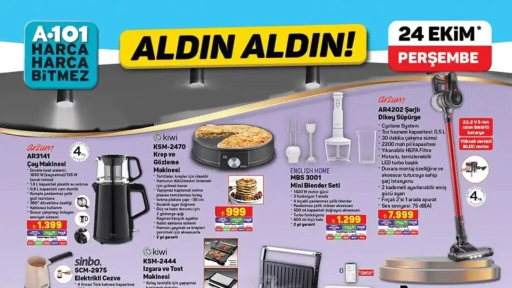 A 101 24 - 30 Ekim 2024 indirim kataloğu: Bu hafta A 101’de televizyon ...