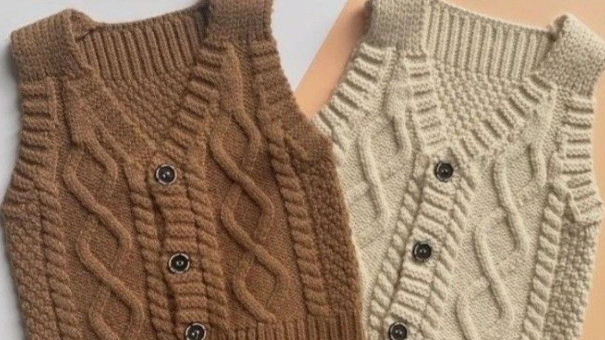 Modası asla geçmiyor, anneanne bebek yelek örgü modelleri 2025!