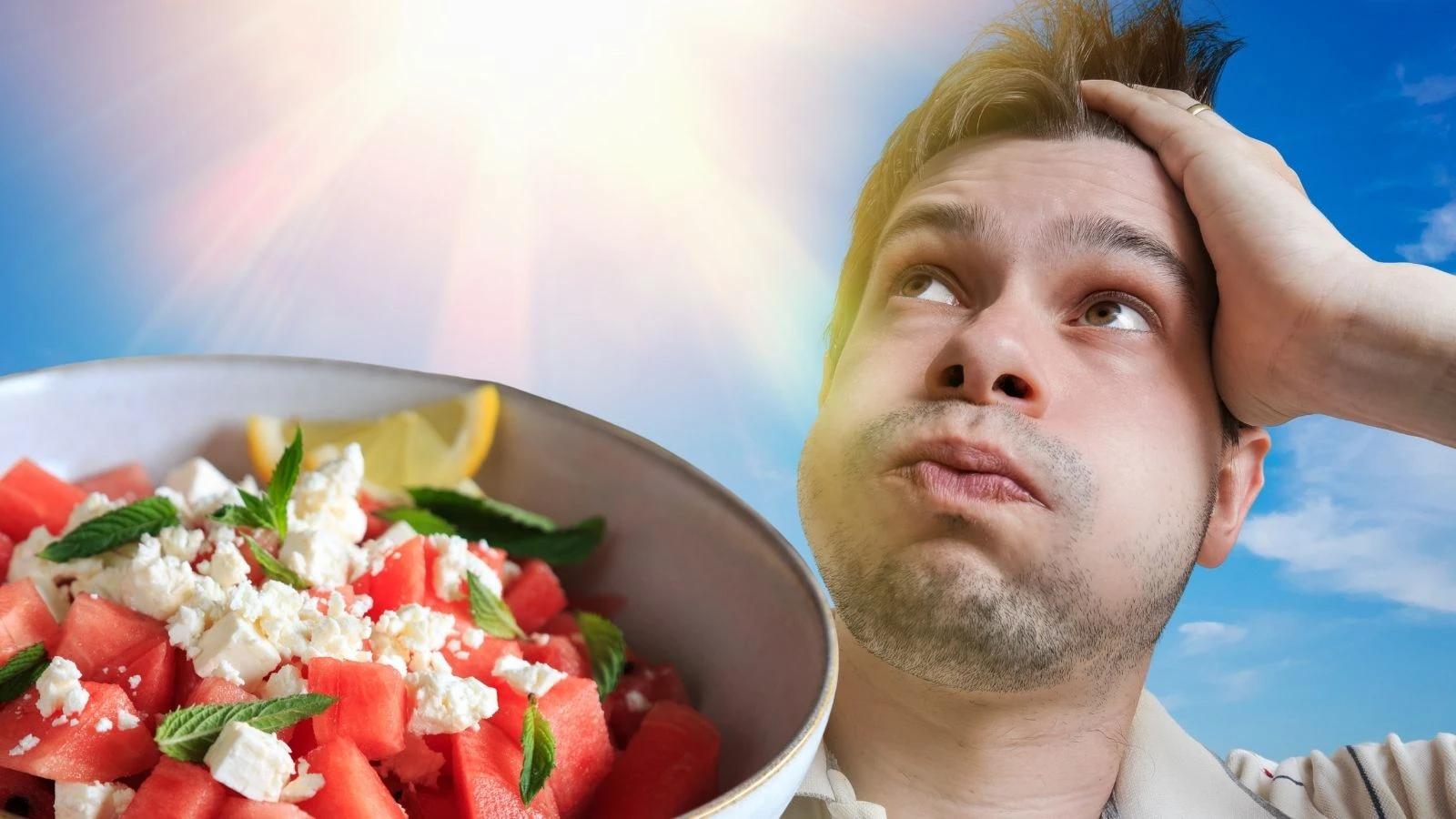 Yaz sıcaklığında ferahlık arayanlara! Beyaz peynirli karpuz salatası