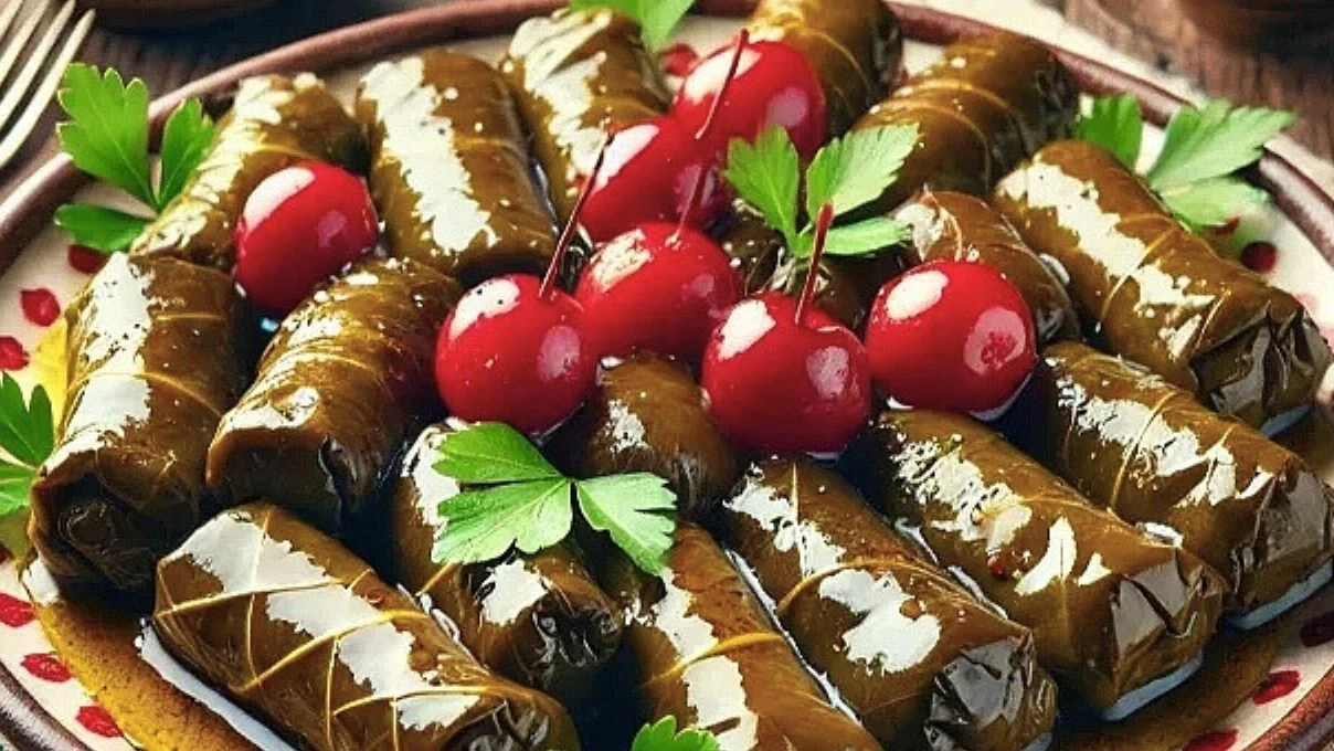mehmet sef in restoranindakin aratmayacak lezzet visneli yaprak sarmasi tarifi 3